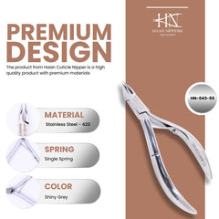 Stainless Steel Cuticle Nipper with Square Plier Head (HN-043)