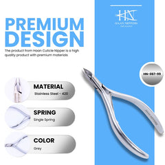 Stainless Steel Cuticle Nipper with Round Plier Head and Jaw Sizes 14, 16, (HN-067)