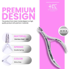 Stainless Steel Cuticle Nipper with Round Plier Head (HN-031)