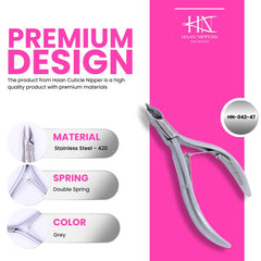 Stainless Steel Cuticle Nipper with Semi-Circle Plier Head (HN-042)