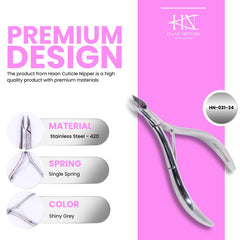 Stainless Steel Cuticle Nipper with Round Plier Head (HN-031)