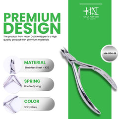 Stainless Steel Cuticle Nipper with Square Plier Head (HN-004)