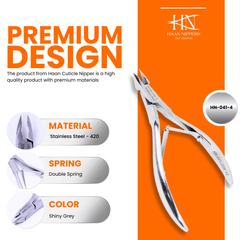 Stainless Steel Cuticle Nipper with Square Plier Head  (HN-041)