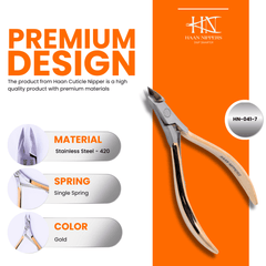Stainless Steel Cuticle Nipper with Square Plier Head  (HN-041)