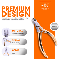 Stainless Steel Cuticle Nipper with Square Plier Head  (HN-041)
