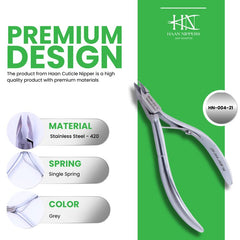 Stainless Steel Cuticle Nipper with Square Plier Head (HN-004)