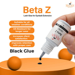 Beta Z Black Waterproof Eyelash Extensions Glue Fast Drying