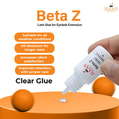 Beta Z Clear Waterproof Eyelash Extensions Glue Fast Drying
