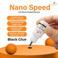 Nano Speed Black Waterproof Eyelash Extensions Glue Fast Drying