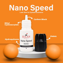 Nano Speed Black Waterproof Eyelash Extensions Glue Fast Drying