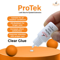 Protek Clear Waterproof Eyelash Extensions Glue Fast Drying