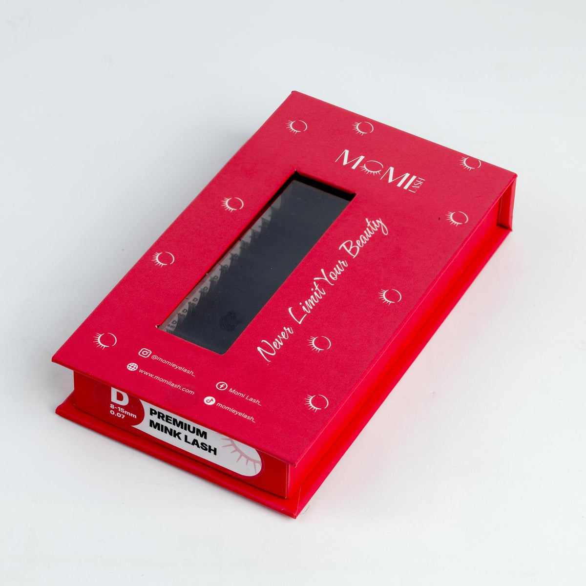 MOMI D-Curl Premium Mink Lash Eyelash Extensions (Mixed Size 8~15mm, 16 Lines)